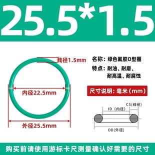 25.5 27.5 氟胶0型圈外径25 29.5 26.5 1.5