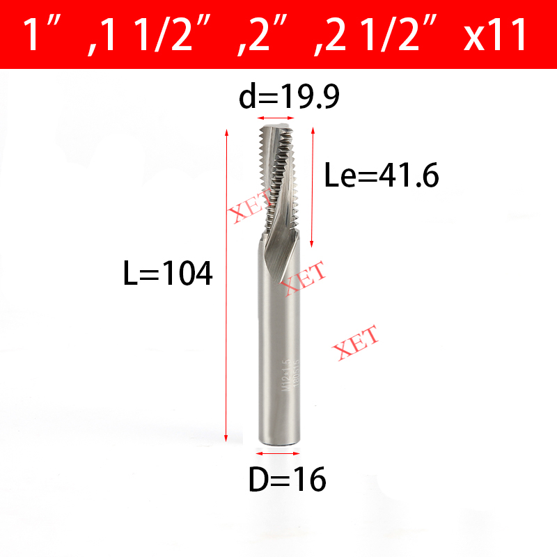 XET钨钢铝用螺纹铣刀全牙型加工中心铣牙刀G1G/16 1/8 1/4-19 3/8