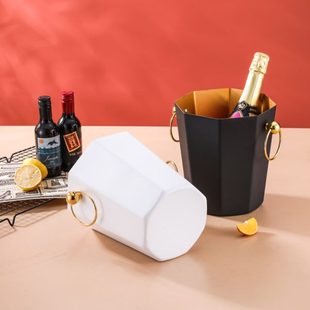 桶装 香槟桶冰块高档冰桶家用会所欧式 饰摆件酒吧啤酒桶不锈钢ktv