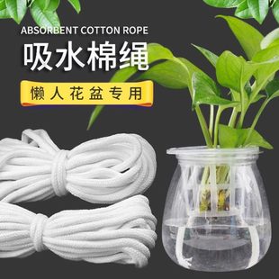 棉线绳自吸水自懒人花盆吸绿萝吸水水养植物棉绳水培细吸水棉绳粗
