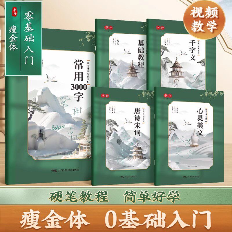 瘦金体练字帖硬笔入门字帖初学者专用宋徽宗钢笔女士描红速成练字男生女生漂亮字体行楷书法初中生高中生古诗词字贴笔画练习书写
