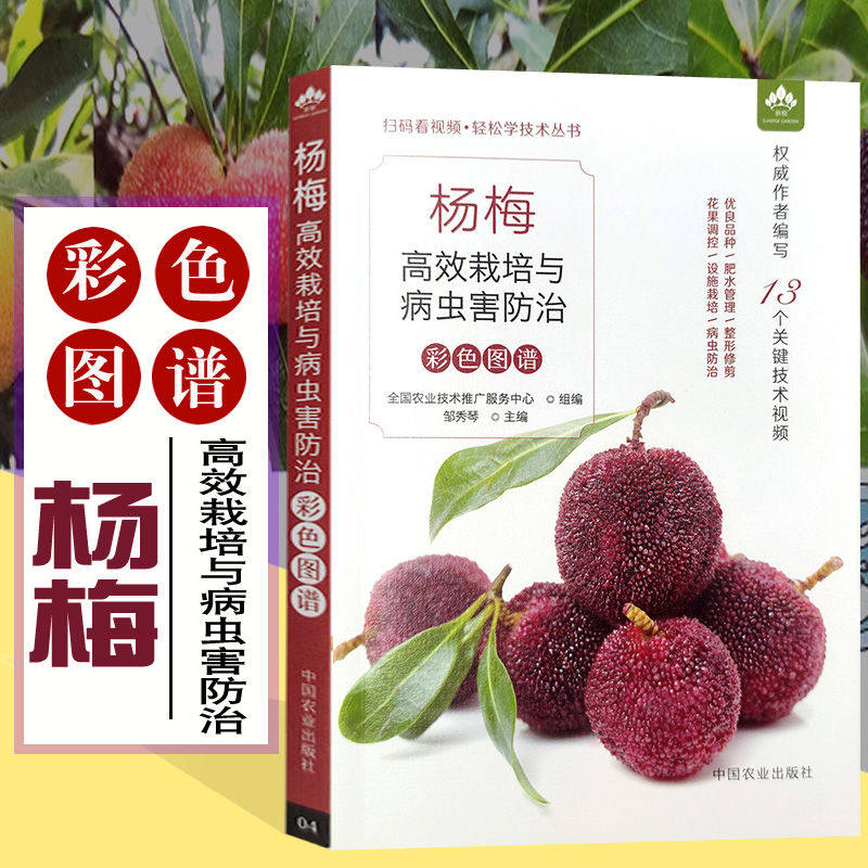杨梅高效栽培与病虫害防治彩色图谱 扫码看视频 轻松学技术丛书 杨梅栽培病虫害防治 杨梅图谱栽培种植技术书籍