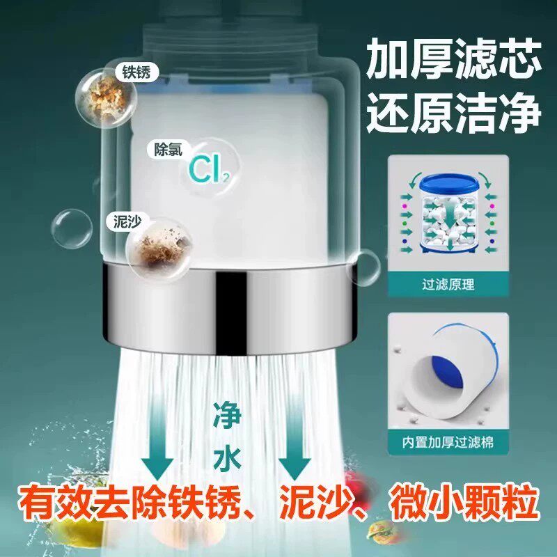 【下单立减50】防溅水厨房万能接头水龙头花洒起泡器节水过滤器HS