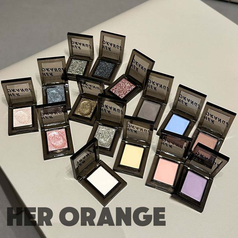 【下单立减50】HERORANGE~烟熏甜酷单色眼影盘珠光哑光细闪显色WZ