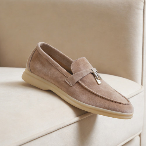 顶版 LP老钱风单鞋女平底乐福鞋软皮驾车鞋懒人一脚蹬豆豆鞋磨砂