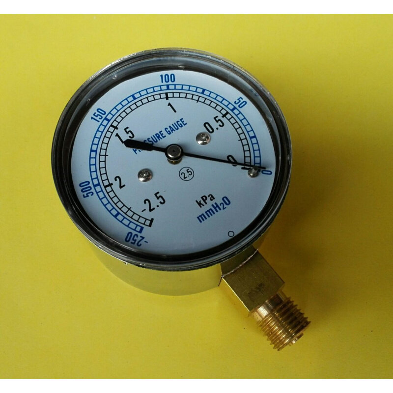 负压压力表负压真空表微压真空表直径65mm -2.5-0kpa m14*1.