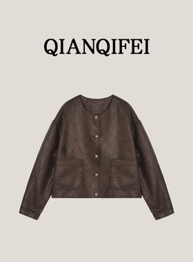 3-24H 新款复古英伦风高级感格纹小香短外套 Q-30538