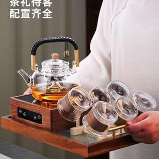提梁壶茶具玻璃煮茶壶耐高温烧水泡茶家用电陶炉煮茶炉煮茶器新款