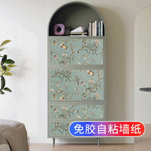 橱柜门贴纸自粘宿舍租房家具衣柜鞋柜子翻新玻璃改色遮脏美化装饰