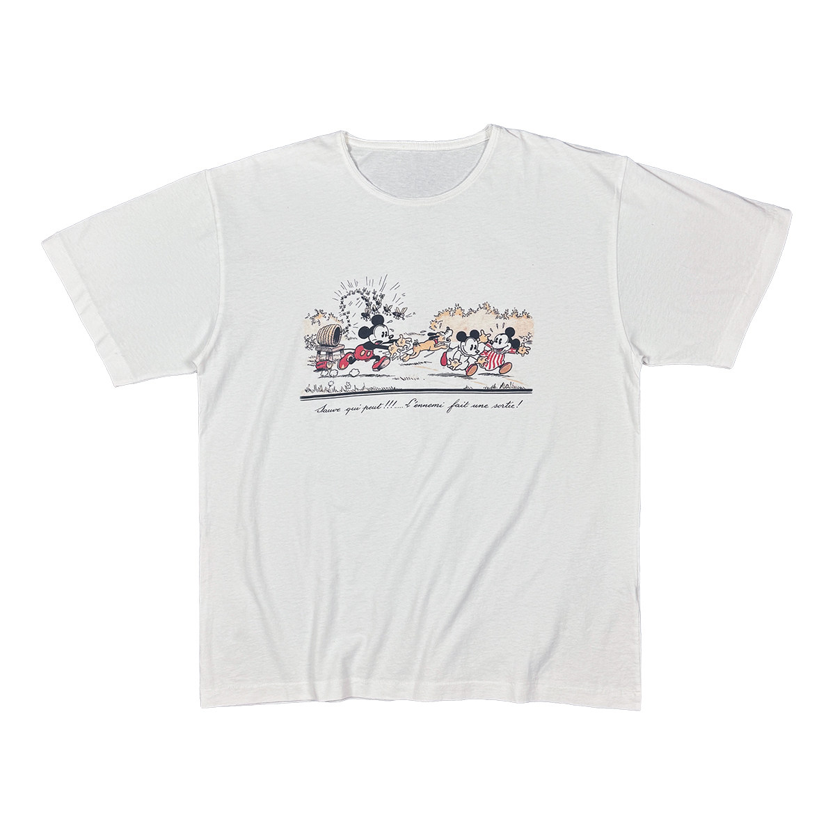 thumbnail for INSOMNIA | Vintage printed short-sleeve T-shirt, summer pure cotton, lightweight white base layer, front shoulder single stitch vintage