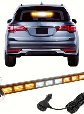 17寸81LED双色爆闪警示长条杠灯 汽车越野车顶紧急频闪棍灯12-24V