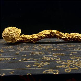 崖柏黄杨木雕客厅家居文玩摆件手把件万佛朝宗如意送礼人物工艺品