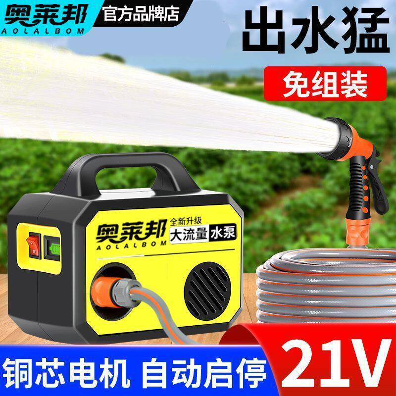 菜地自动浇水神器农村浇菜电动充电式抽水泵灌溉锂电农用浇水机