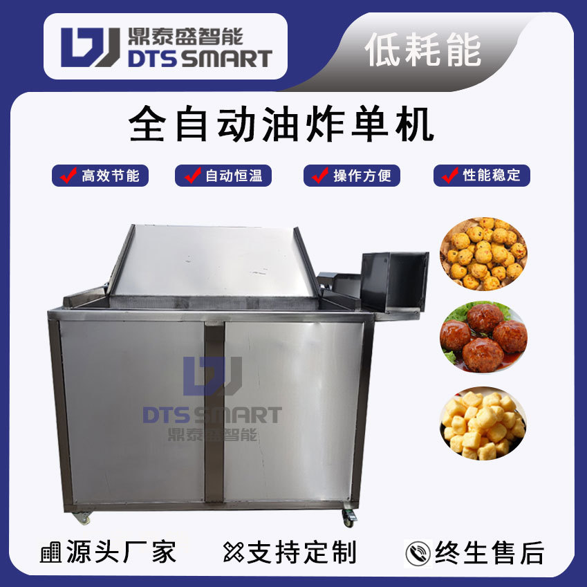 豆腐丸子油炸单机炸丸子机器豆泡油炸设备狮子头自动翻转油炸机