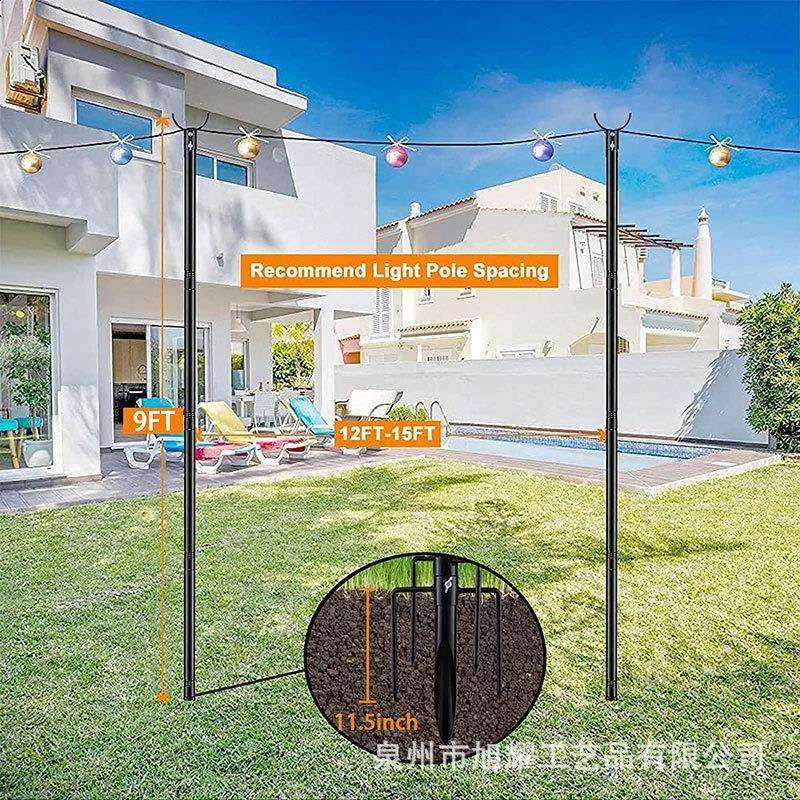 户外灯串支架铁艺家庭露营照明灯杆插地式节日草坪花园装饰灯杆,模玩/动漫/周边/娃圈三坑/桌游,模型制作工具/辅料耗材,淘宝优惠券,粉丝福利购,淘宝优惠卷