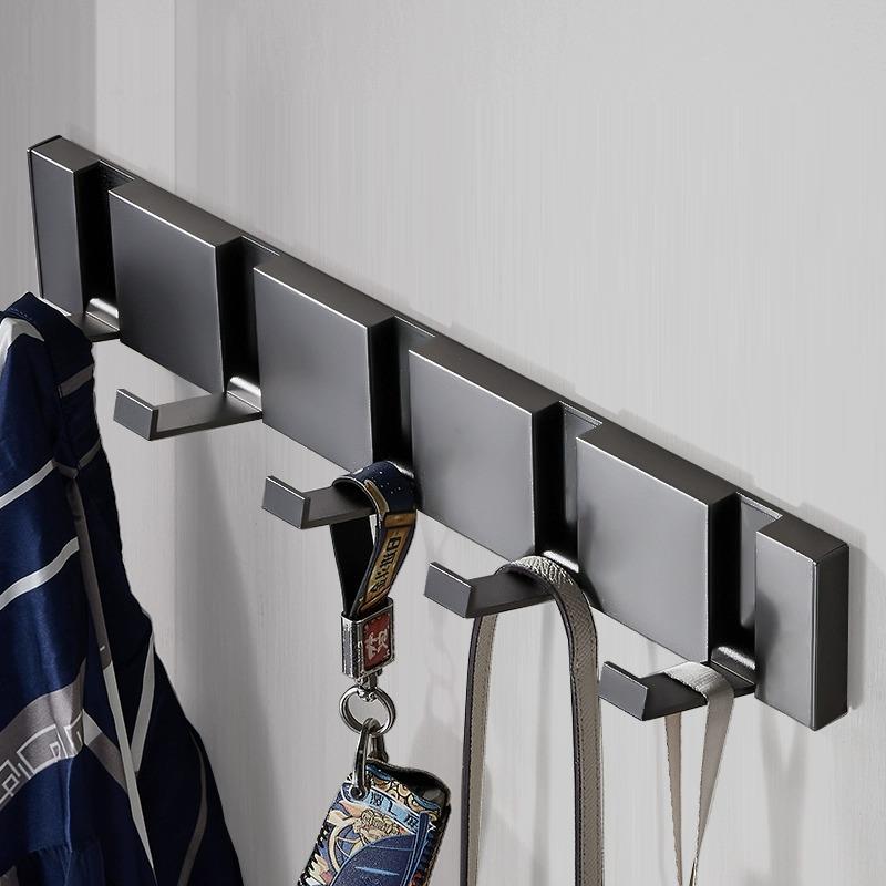 免打孔隐形挂钩浴室墙上壁挂进门后挂衣架入户玄关卧室折叠挂衣钩
