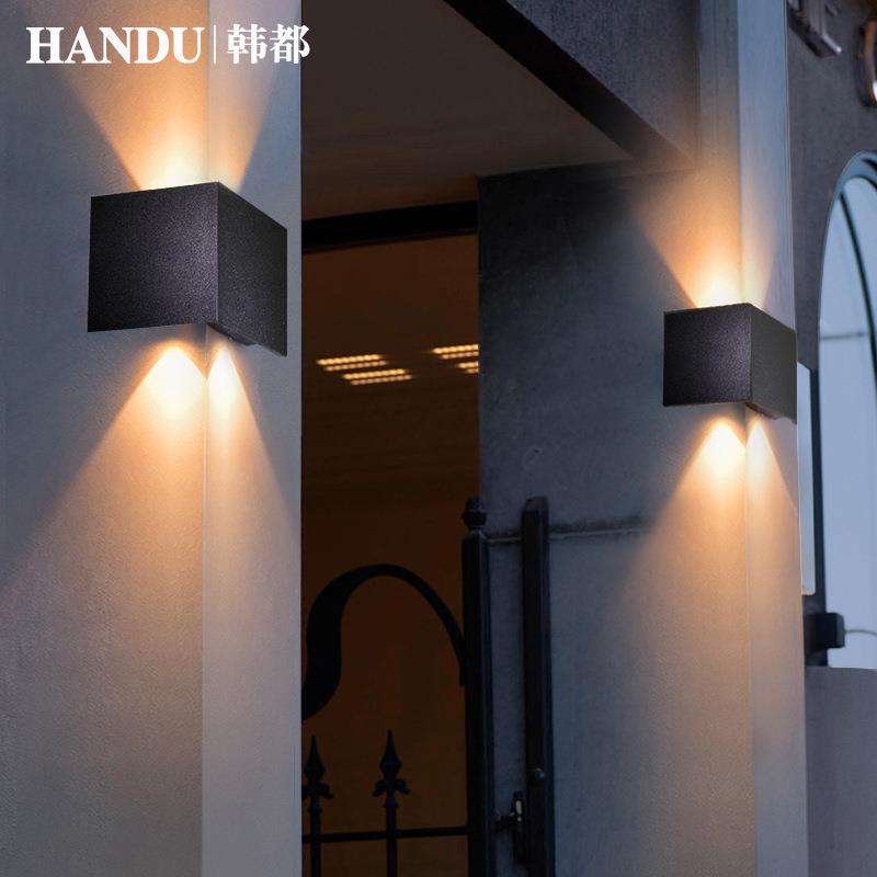 太阳能壁灯户外庭院洗墙灯防水别墅庭院灯室外阳台壁灯花园户外灯