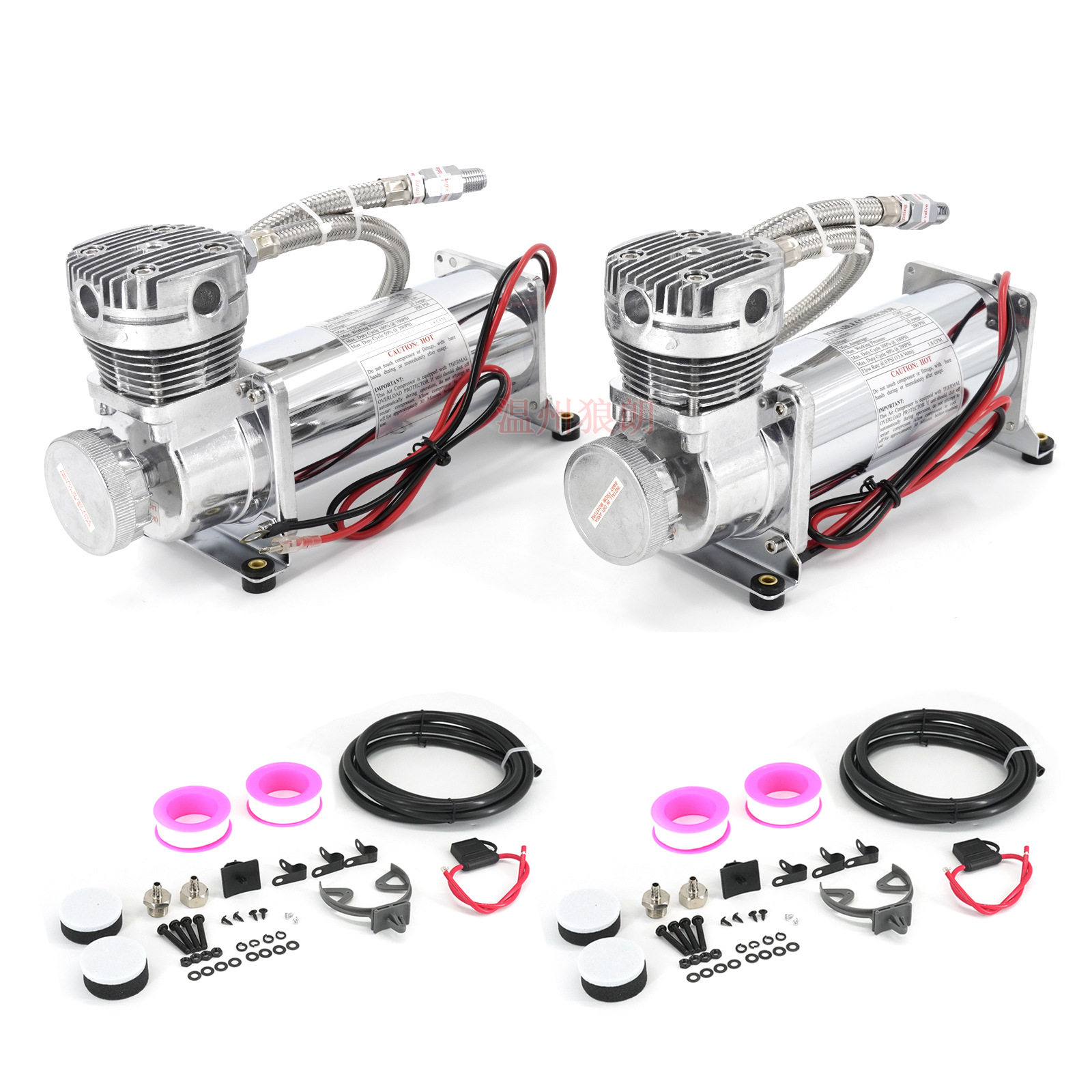 跨境热销汽车改装悬架打气泵12V  200PSI 大功率空气压缩电机泵