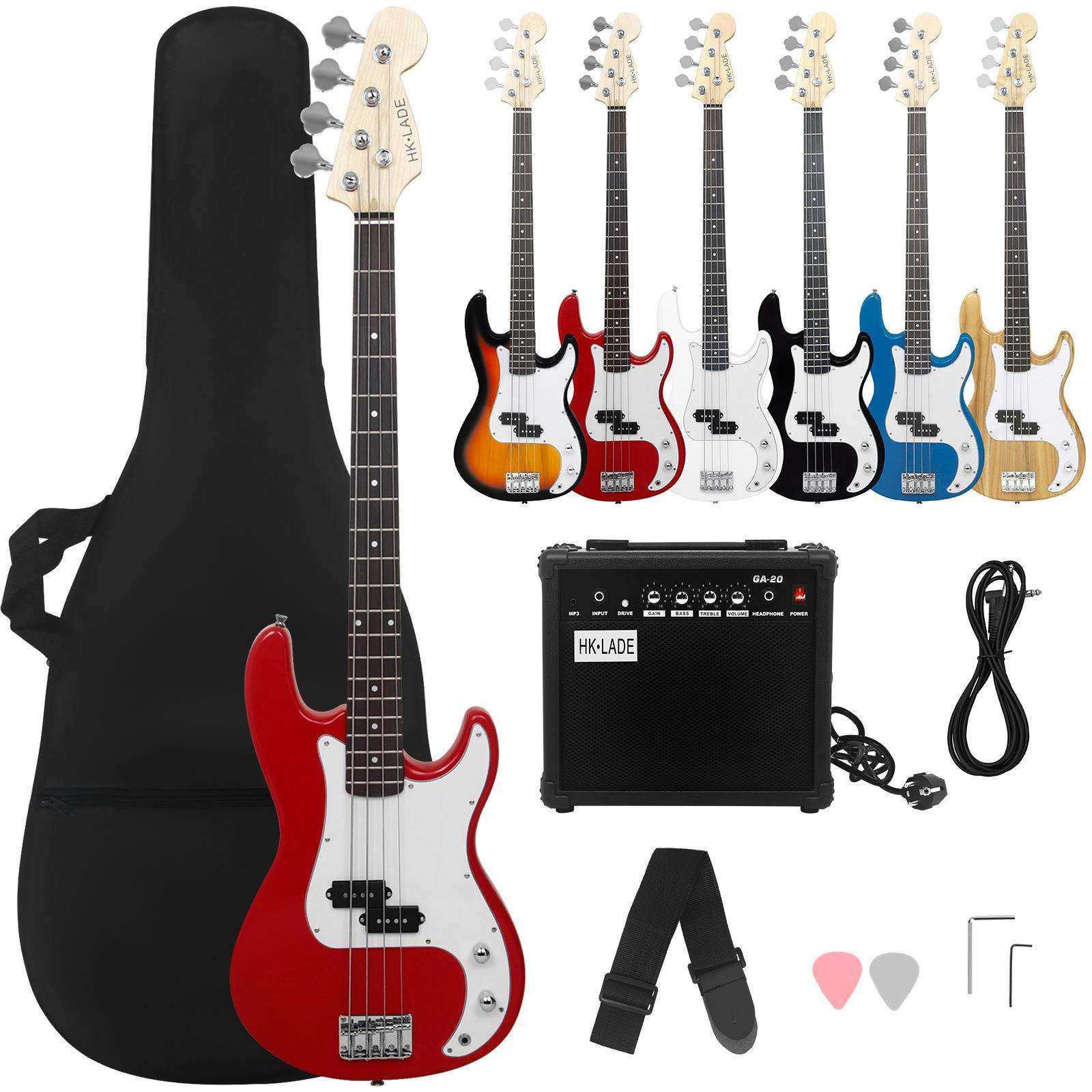 专业电贝司套装枫木指板贝斯乐器初学成人演奏低音吉他20瓦音响