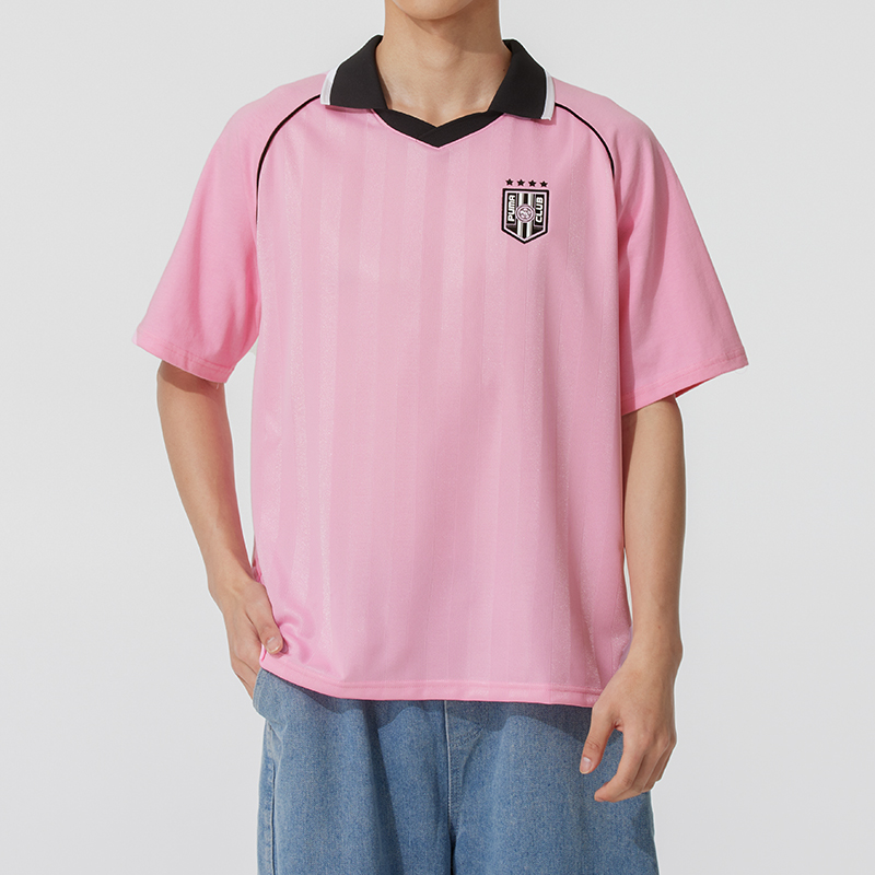 彪马运动POLO衫男装2025夏季新款粉色宽松休闲T恤衫纯棉透气短袖