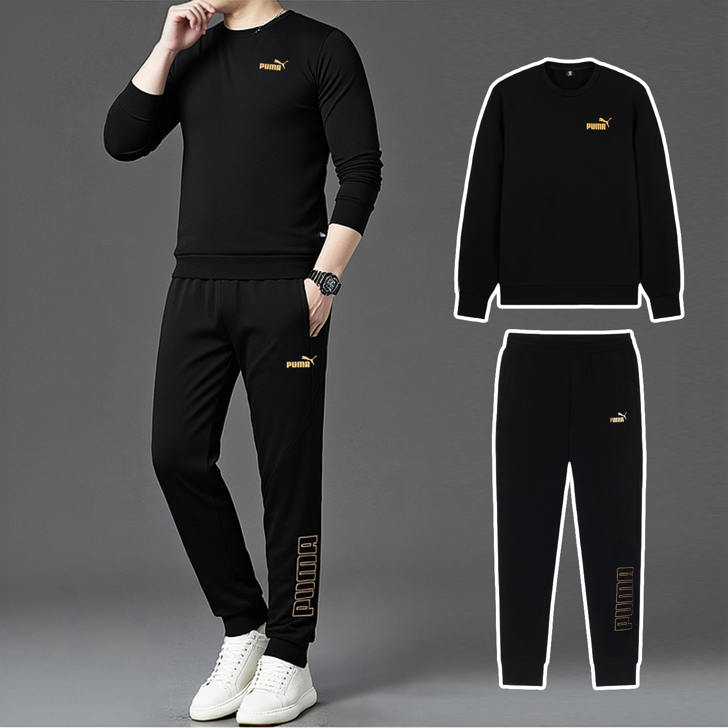 PUMA彪马官方套装男26秋新款运动服休闲时尚卫衣棉质舒适透气长裤,运动服/休闲服装,运动套装,淘宝优惠券,粉丝福利购,淘宝优惠卷