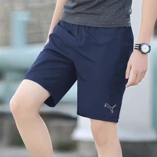 藍(lán)色跑步短褲 PUMA彪馬男子運(yùn)動(dòng)褲 新款 休閑五分褲 2025夏季 521972