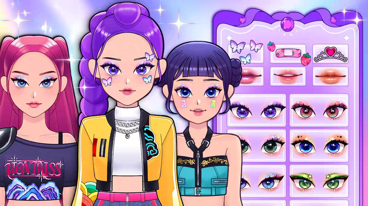 新款Kpop韩国猎魔女团男团贴纸女孩diy玩具高颜值小玩意换装