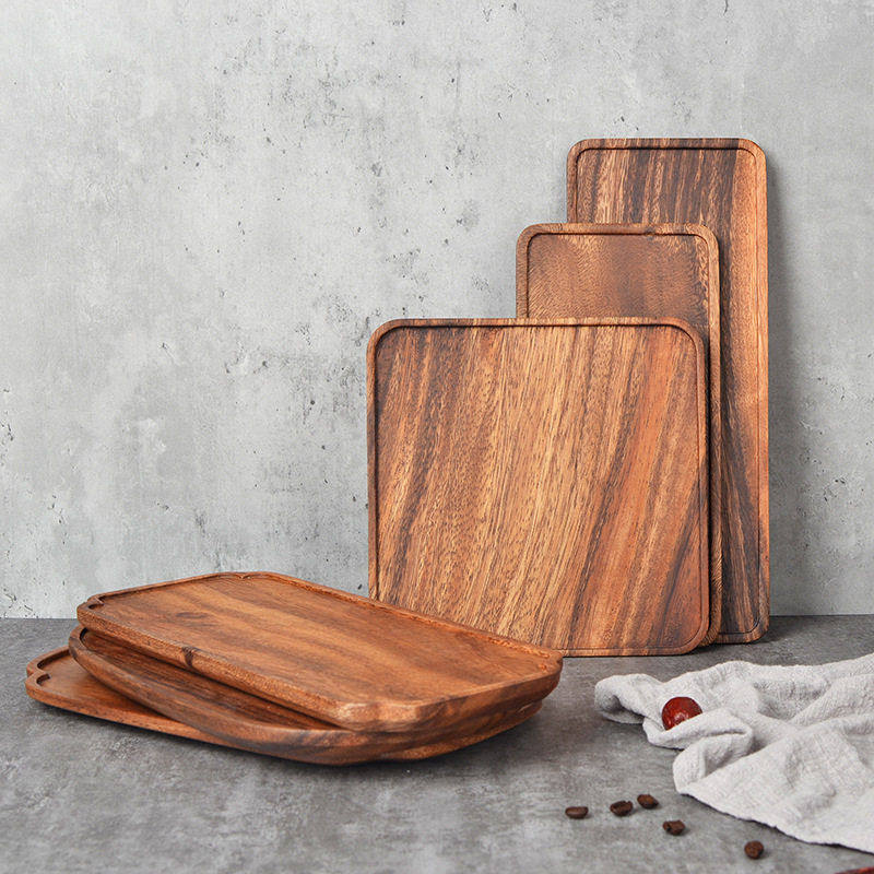 胡桃木托盘工厂直销日式长方形茶盘水果盘披萨盘木质托盘酒店木制,餐饮具,盘,淘宝优惠券,粉丝福利购,淘宝优惠卷