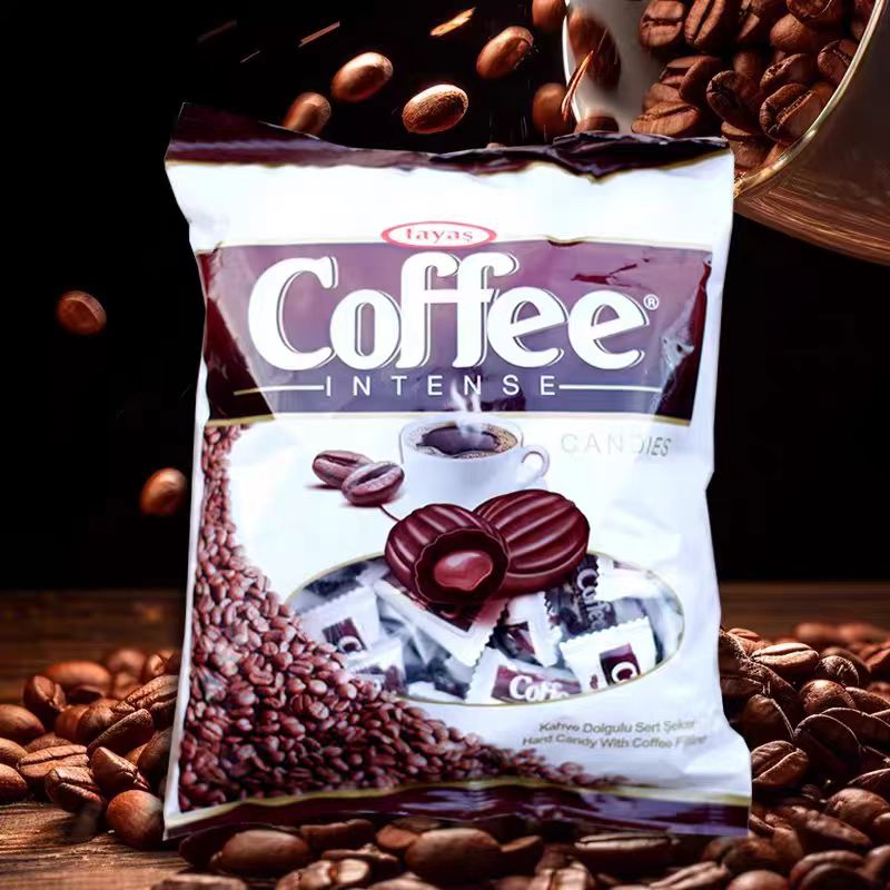 土耳其原装进口爱比可浓香咖啡味夹心硬糖500克年货休闲零食