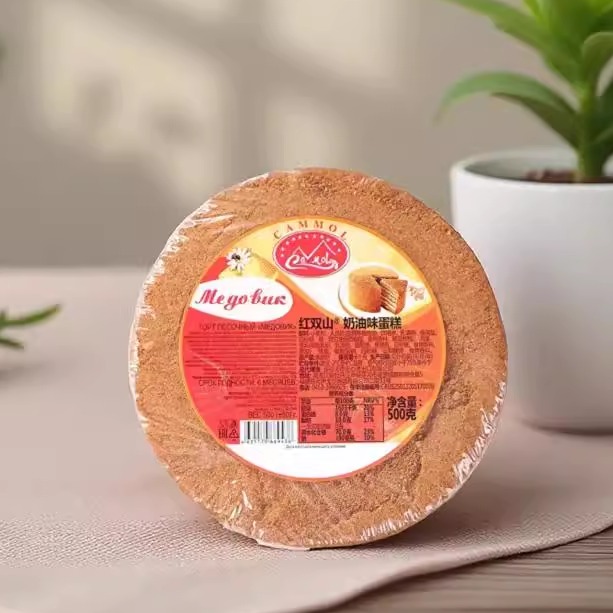 俄罗斯进口双山提拉米苏巧克力蜂蜜奶油味千层蛋糕500克