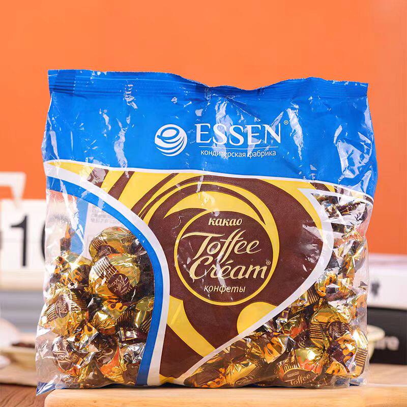 俄罗斯原装进口贵族牌太妃奶油巧克力味糖果500克