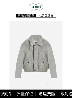 【现货】theBarnnet shell立领夹棉短夹克外套女气质纯色毛呢外套