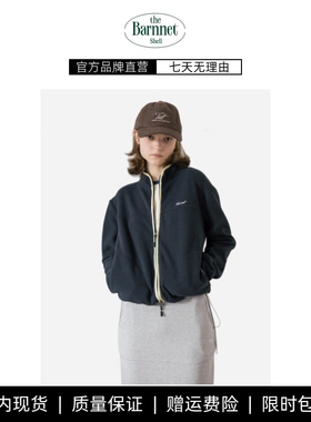 【现货】theBarnnet shell秀林同款摇粒绒字母刺绣立领外套百搭女