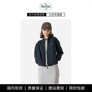 【现货】theBarnnet shell秀林同款摇粒绒字母刺绣立领外套百搭女