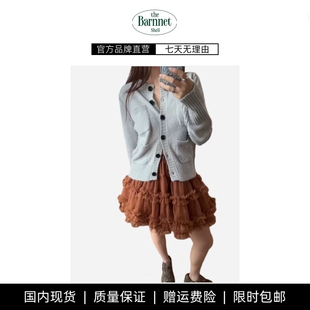 shell韩国设计师休闲小清新多口袋针织开衫 theBarnnet 现货