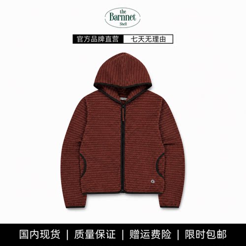 【现货】theBarnnet shell韩东大门条纹连帽拉链卫衣外套开衫上衣