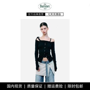 shell韩国秀智同款 现货 theBarnnet 两件套 吊带背心大领口开衫
