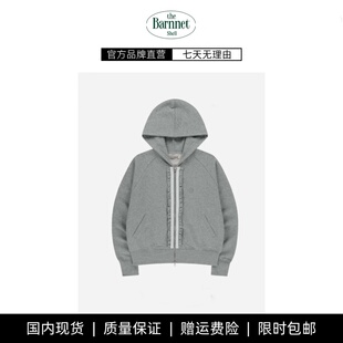 shell韩国直井怜褶皱花边拼接拉链连帽卫衣 theBarnnet 现货