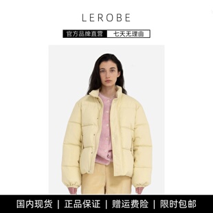 【现货】韩国小众LEROBE 羽绒服美娜家立领面包服白鹅绒加厚外套