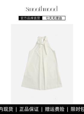 【现货】夏季新款韩国小众smoothmood绑带挂脖连衣裙无袖A字短裙