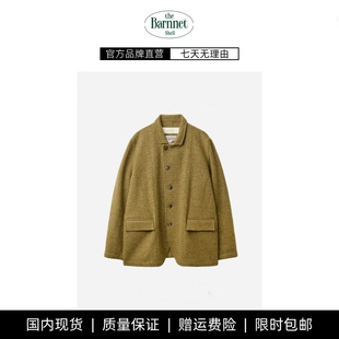 shell韩国设计师通勤格纹羊毛西服西装 theBarnnet 外套 现货