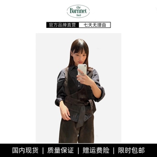 现货 韩国老钱风无袖 theBarnnet 新款 宽腰带背心马甲 shell秋季