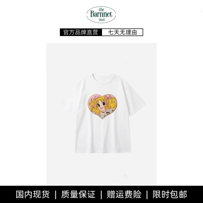 【现货】theBarnnet shell韩国小众美式卡通漫画少女印花短袖T恤