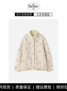 【现货】theBarnnet shell花卉提花摇粒绒碎花双面穿抓绒夹克上衣