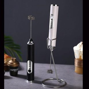 奶泡奶打奶器电动打蛋器家用小型电动打泡器带支架搅拌器泡器手持