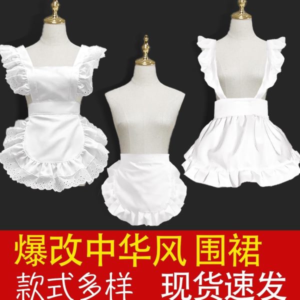 软妹围裙 表动漫cos餐厅制服日系可爱公主咖啡厅花边女仆演主题