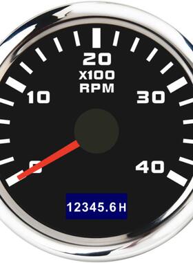 新款52MM指针转速表发电机工程机械改装车0-4000RPM12/24V通用款