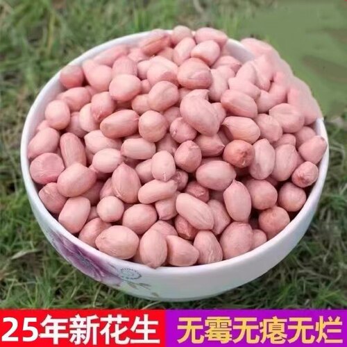 2025新鲜粉皮花生精选大粒新货现剥白沙花生米下酒种植榨油花生仁