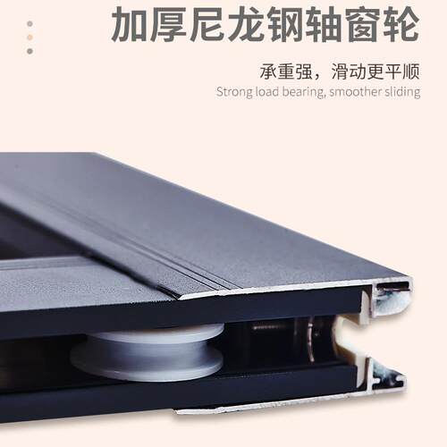 铝合金窗户推拉窗户平移简易窗户自装农村窗户钢化玻璃跨境厂