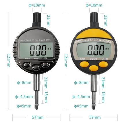 0-12.7mm电子数显百分表0.01mm高精度测量工具指示表